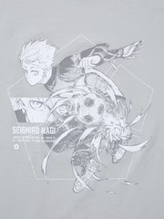 Uniqlo Blue Lock UT Graphic T-Shirt Gray Seishiro Nagi Anime Manga Shonen NWT