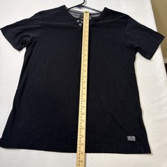 Navy Yard California Black Large T-Shirt V-neck With Buttons