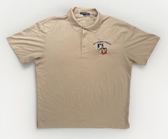 Vintage USAF ACC Security Forces Dual-Shield Polo Style T Shirt Brown XL RN90836