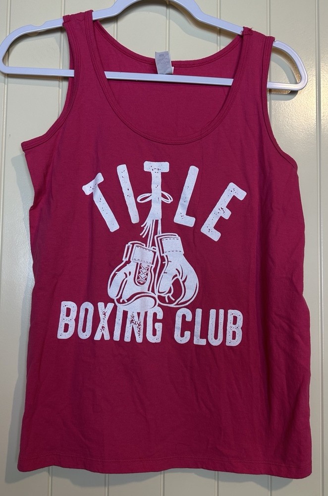 Title Boxing Club pink womens tank top sleeveless workout gym sz M athletic