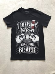Johnny Cash The Man In Black Men’s Black Crewneck Graphic T-shirt Sz S Chest 35″