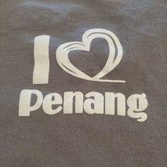 Vintage Penang Malaysia Men’s Size Medium Gray T shirt XL 360 Graphic Print