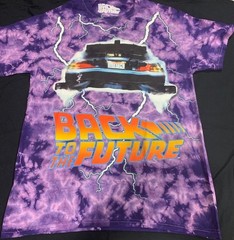 Officially Licensed Purple Tie Dye Back To The Future Graphic Tee shirt S AND MD
