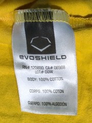EvoShield Savannah Bananas TShirt 2XL Mens Yellow #1 Baseball Short Sleeve