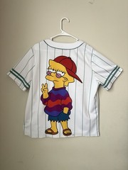 The Simpsons Lisa Whatever Baseball Jersey Shirt Women’s M White Green Button