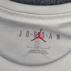 Jordan Shirt Mens Large White Basketball Flight Graphic Jumpman Nike Air Tee