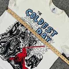 Warren Lotas The Coldest Day Samurai Skeleton Graphic T-Shirt Mens XL Cream