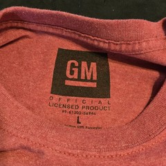 Corvette T-Shirt Mens Large Red GM Chevrolet Official License Race Flag Retro