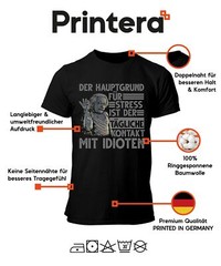 Main Reason For Stress Idiot Contact Funny Einstein Physics Nerd Mens T-Shirt