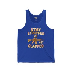 Stay Strapped Or Get Clapped Candy And Ice Cream Rifle Tank Top