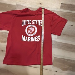 VTG 1989 United States Marines T Shirt Men L Red Single Stitch EGA Semper Fi