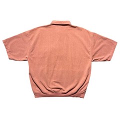 Vintage 80s 90s Envoy Mens Polo Shirt Pink Mauve Banded Hem Short Sleeve Retro M
