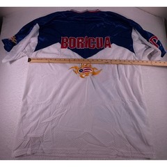 Puerto Rico Utopia Jersey Shirt V Neck Mens XL White Embroidered Y2K VTG NWT