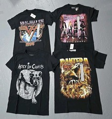 Van Halen Cinderella Alice Chains Pantera T-Shirt Lot 4pc SZ Small (N)