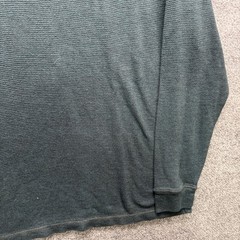 RedHead Thermal Shirt Mens L Dark Green Long Sleeve Waffle Knit Fleece Thermal