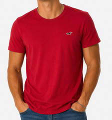 Hollister Men’s Medium Must-Have Collection Crew Neck T-Shirt 100% Cotton Red