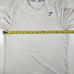 Gymshark Arrival T Shirt Men’s Size Medium White Gym Training Pre-owned