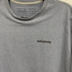 Patagonia Responsibili-Tee Blue Logo Graphic Jersey Crew L/S Tee Men XL