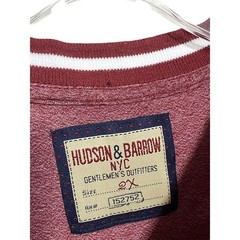 Hudson and Borrow Red Colorblock Shirt Mens 2X Classic Preppy Casual Neutral Y2K