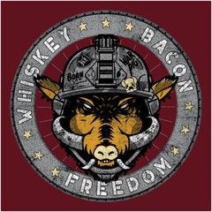 Grunt Style Whiskey Bacon Freedom T-Shirt – Cardinal