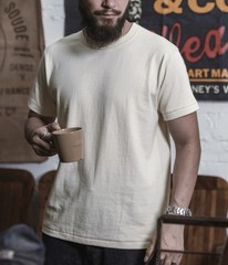 Loopwheel Tubular Athletic T-Shirt – Apricot M USA Ship Bronson