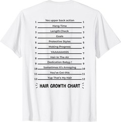 Hair Growth Chart – Length Check For Your Stylish Long Hair T-Shirt