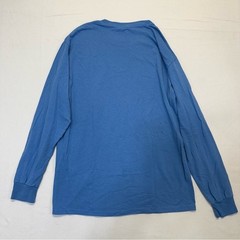 Jerzees Dri-Power Long Sleeve T Shirt Blue Men’s Large Cotton Blend