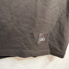 Alo Yoga Oversized Heavyweight T-Shirt Espresso Brown Modal Cotton Blend Large