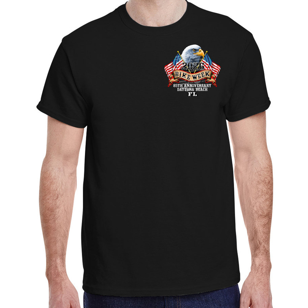 T-Shirt 2026 Bike Week Daytona Beach America Strong No Harley