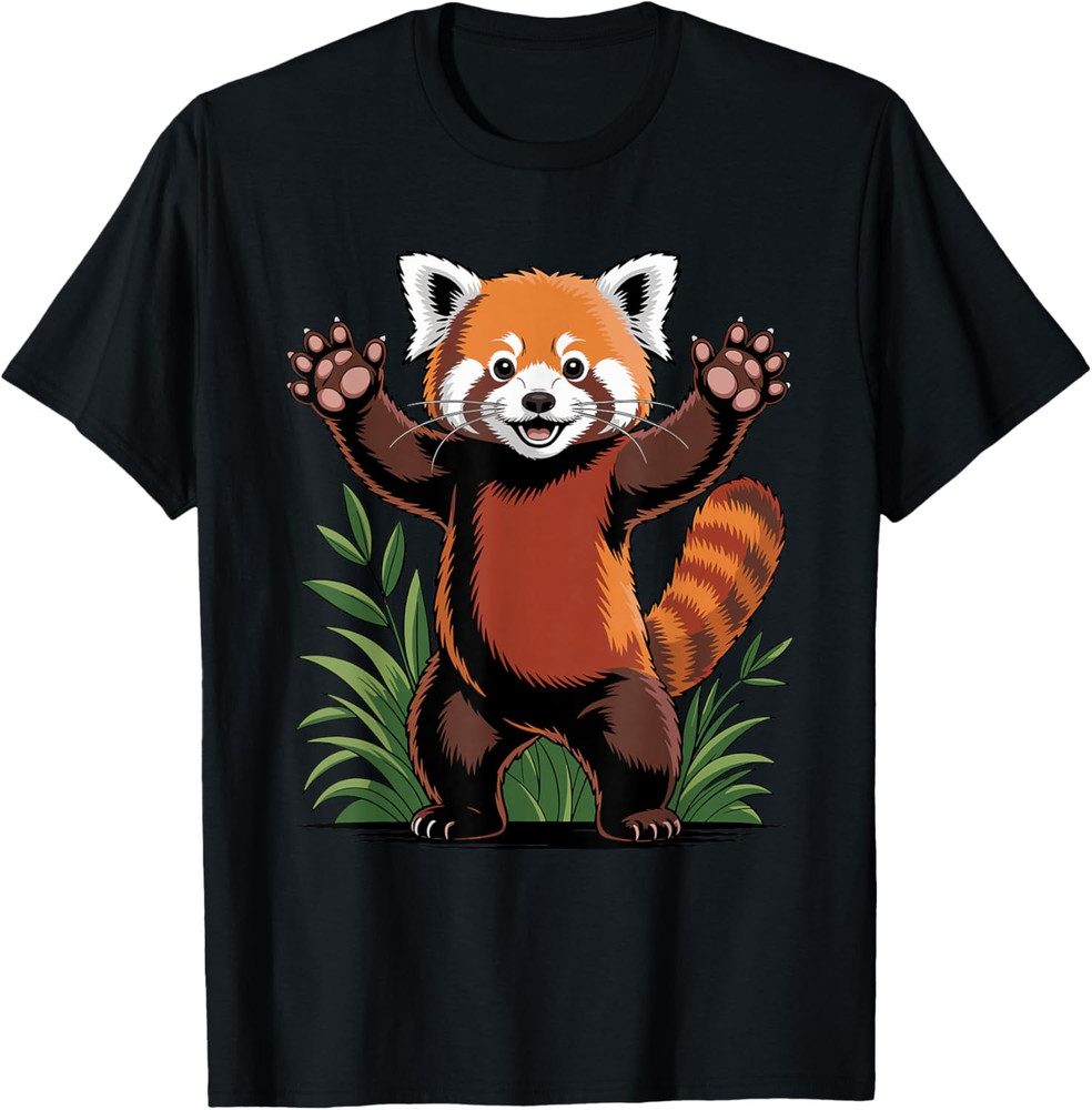 Red Panda Paws Hands Up Kawaii Red Panda Kids Adults T-Shirt