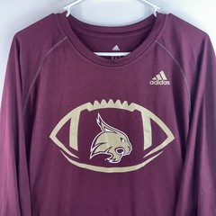 Adidas x Texas State Bobcats Men’s 2XL Dry Fit Climalite L/S Training T-Shirt