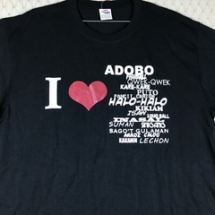 DIBUHO Philippines I ❤️ ADOBO Pancit Filipino Culture Food 3XL actual XL/2XL NEW