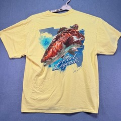 Reel Legends Shirt Adult Extra Extra Large Yellow Performance Fishing Redfish