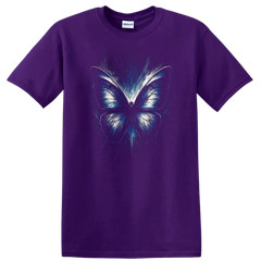 Blue Butterfly Graphic T Shirt for Dark Urban Streetwear Style Tee