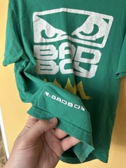 VIntage Bad Boy Pro Series Big Eyes Green MMA T Shirt UFC USA Brazil Japan sz L