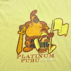 Platinum FUBU Fat Albert Junkyard Gang Yellow Graphic T-Shirt Mens Large Vintage