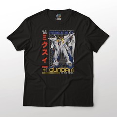 RX-105 XI Mobile Suit Gundam Hathaway’s Flash Anime Graphic Art Cotton T-Shirt