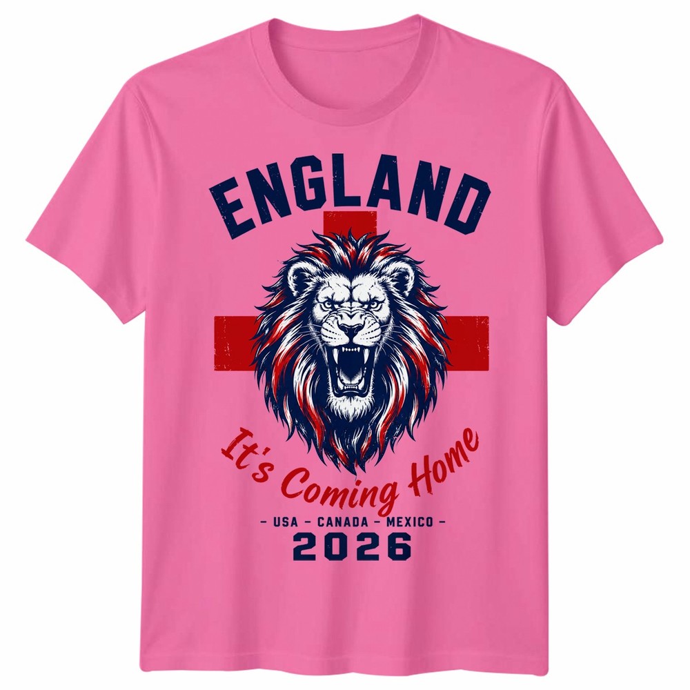 England White Unisex Football T Shirt 2026 Soccer Fan Mens Womens Tee