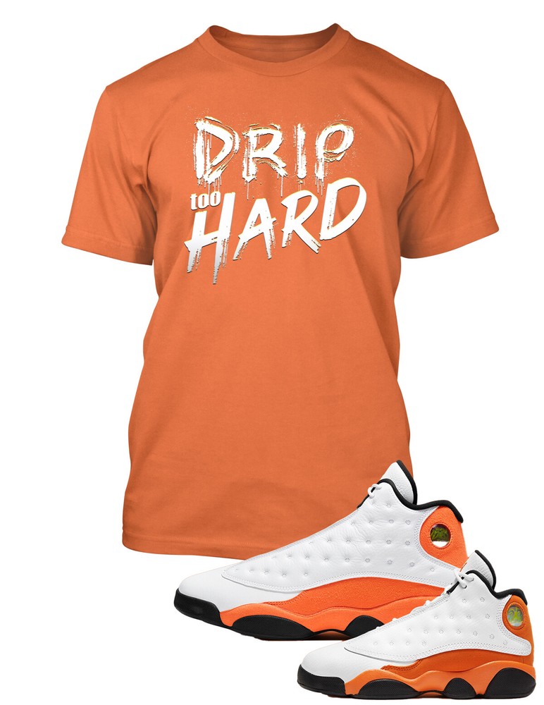 Drip to Hard Big Tall Pro Club Shaka Hip Retro J13 Starfish Sneaker Tee Shirt
