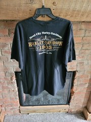 Men’s Harley Davidson T Shirt – Black – “Steel City” Washington PA – Size XL A12
