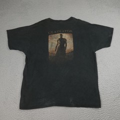 Vintage Gladiator Shirt Mens XL Black Fruit Of The Loom Graphic Movie Tee 2000s