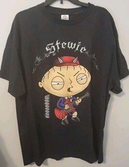 Devil Horned Rockn Stewie By Delta Pro Weight Men’s Black T-Shirt Size XL