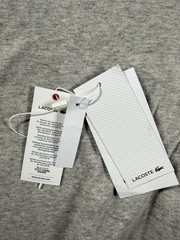 Lacoste Shirt Mens 3XLB Gray Pima Cotton Crewneck Croc Short Sleeve NWOT Big