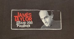 Vtg 2001 James Taylor Pullover Tour Double Sided Concert T-Shirt XL As Pictured