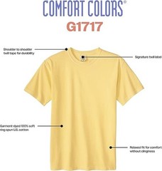 Comfort Colors C1717 Adult Cotton Short Sleeves Heavyweight T(BLACK/2XL/4PACKS)