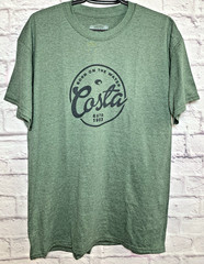 Costa Del Mar Born On The Water Men’s Green Short Sleeve T-shirt Size Large.