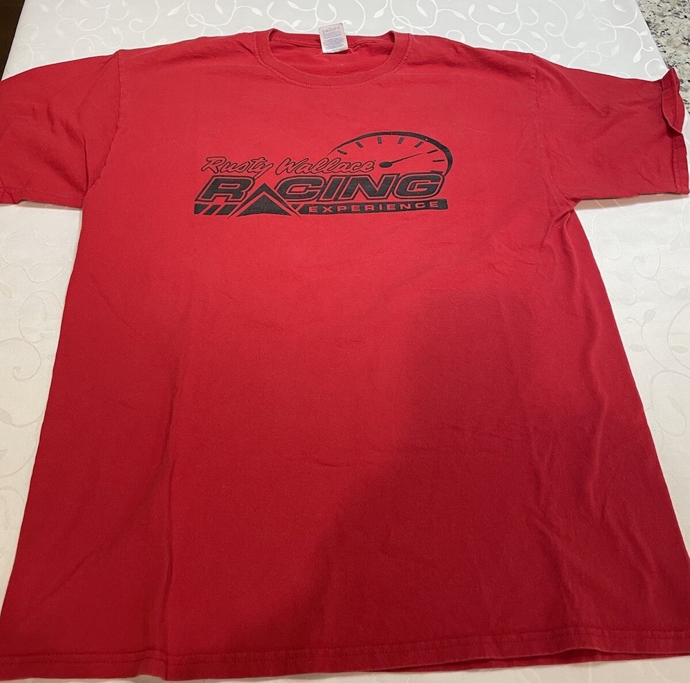Vintage Mens Rusty Wallace Blue Racing Experience T Shirt Size Medium
