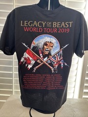 Official Iron Maiden Legacy of the Beast Canadian Tour 2019 T Shirt in Small New