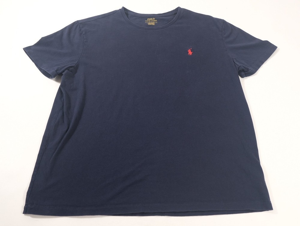 Polo Ralph Lauren T-Shirt Mens L Navy Blue Pony Logo Classic Fit Short Sleeve