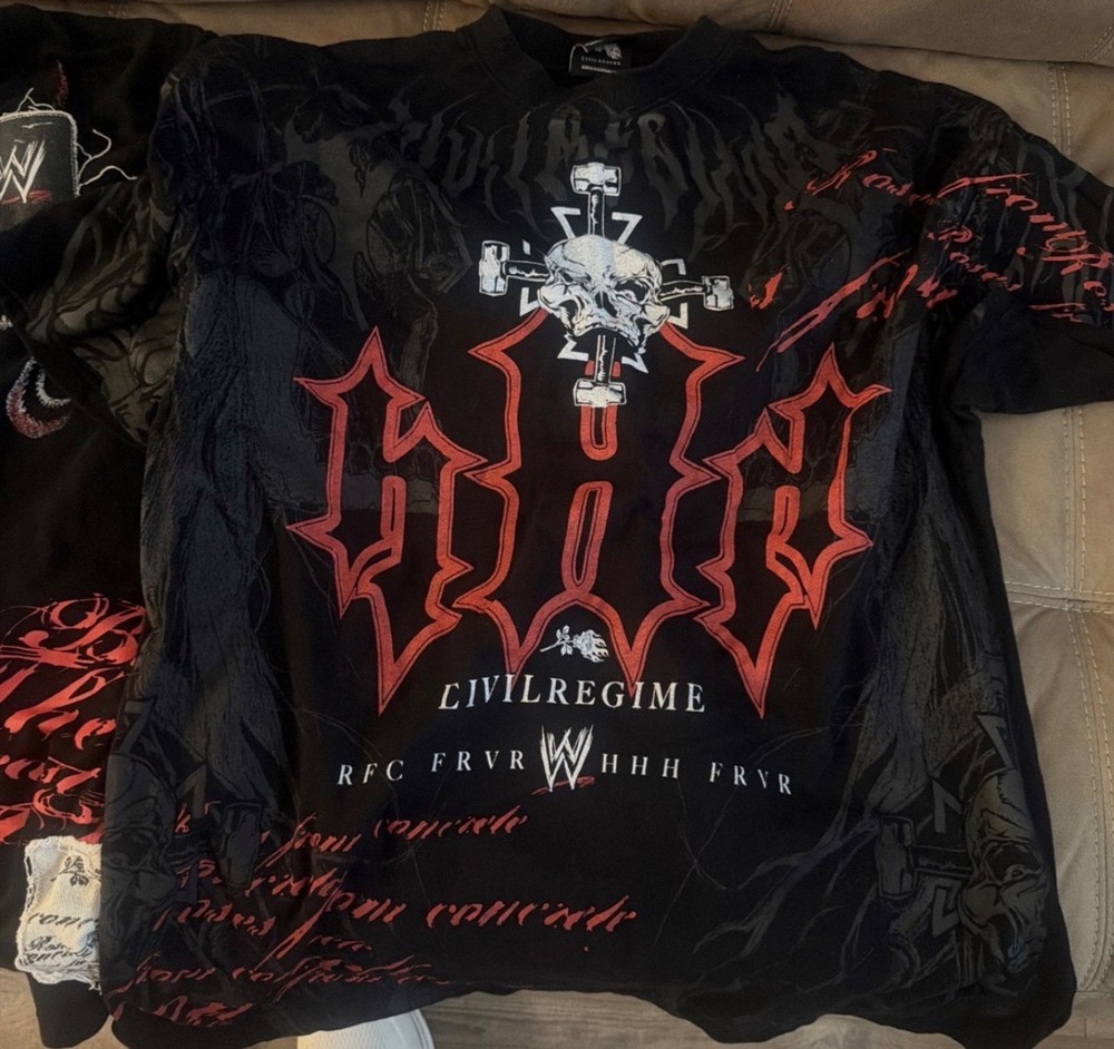 civil regime shirt wwe Triple H size small nwt